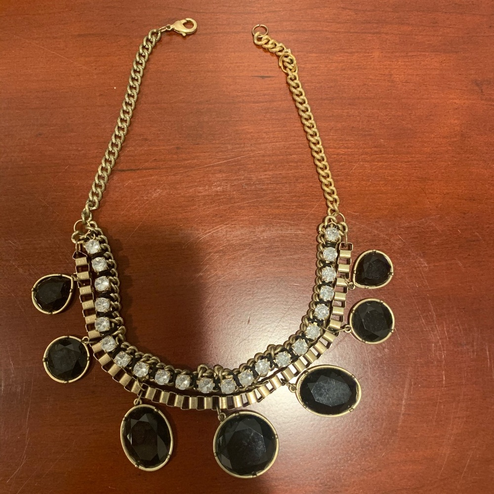 Black and Gold Statement Necklace